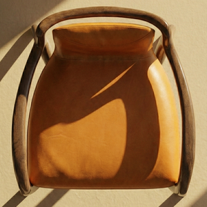 Chaise de salle à manger contemporaine en bois massif nordique avec assise en cuir véritable pleine fleur pour la maison, les restaurants, les hôtels, meubles PISANO - Product Image 4