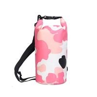 Sac étanche en bâche PVC 500D pour camping et activités nautiques, avec logo personnalisé imprimé, capacités 2L, 5L, 10L, 20L