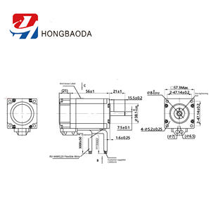 Motore <span class=keywords><strong>Stepper</strong></span> a Ciclo Chiuso 57HB250-54B 1.8° 1.5N.m 3.0A 57mm Ibrido Alta Precisione Bassa Rumorosità per Router CNC NEMA23 DC24V IP20 6 Fili - Product Image 5