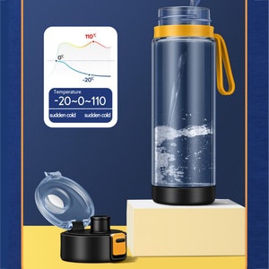 Eco-Friendly Plastic Tritan <b>Kids</b> Water Bottle Leak-Proof Reusable Sports Bottle with One-Click Open 600ml Handgrip - Product Image 2