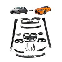 Kit Carrosserie Performance en Fibre de Carbone Sec Style MP pour BMW Série 3 G80 M3 2021-2024 : Lame Avant, Jupes Latérales, Diffuseur Arrière, Calandre