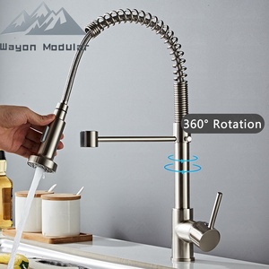 <span class=keywords><strong>Robinet</strong></span> de cuisine extractible de qualité commerciale Wayon, bec pivotant à 360 degrés et <span class=keywords><strong>tuyau</strong></span> à ressort métallique, conception durable - Product Image 6