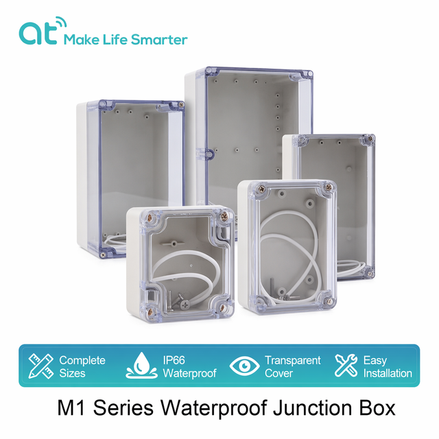 Outdoor Waterproof ABS Electrical Enclosure Instrument Case Housing White Project Plastic Connection Electronic Junction Box