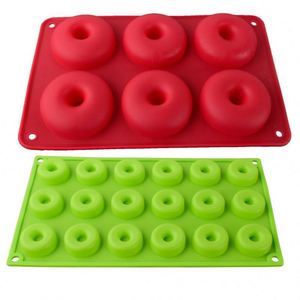 Thickened 18 Cavities Silicone Donut Mold Macaron Circle <b>Cookie</b> Cake Baking Silicone Mold - Product Image 5