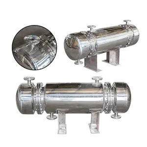 Industrial Pool Stainless Steel Shell And Cooper Tube Brazed Water Type Heat Exchanger Price