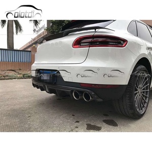 <b>LED</b> <b>Light</b> Carbon Fiber Rear Bumper Lip <b>Diffuser</b> Spoiler Splitter for Porsche Macan 95B 2014+ Car Spoilers - Product Image 4