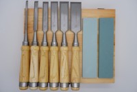 Outils de tournage sur bois 8 pièces de haute qualité Ensemble de ciseaux à bois en forme de V