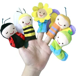 Plush Finger rối động vật đồ chơi công nhận vai trò chơi đồ chơi sang trọng tùy chỉnh tag logo nhãn trẻ em thông minh chơi