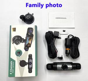 กล้องติดรถยนต์ 4 ช่องทาง เชื่อมต่อ WiFi ความละเอียด 1080P HD กล้องบันทึกภาพการขับขี่แบบ Quad Camera สำหรับรถแท็กซี่ พร้อมระบบมองเห็นในเวลากลางคืน DVR - Product Image 3
