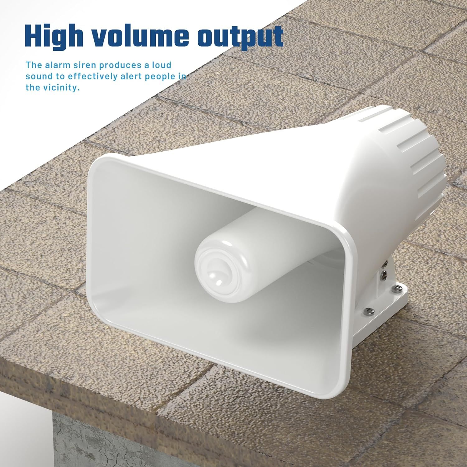 Home Security 120dB Outdoor Loud Siren Alarm White Color Wired 12v 30w Electronic Horn Siren Burglar Security Alarm Siren · image 4