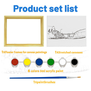Fournitures d'art, cadre en <span class=keywords><strong>bois</strong></span> <span class=keywords><strong>pour</strong></span> toile DIY avec une profondeur de 1,6 cm, décoration murale artistique, cadre flottant <span class=keywords><strong>pour</strong></span> toiles de 20*30 cm - Product Image 5