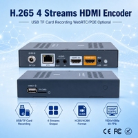 Encodeur HDMI Wolck H.265 4 flux 1080P avec enregistrement sur carte USB TF, WebRTC, POE, encodeur HD DMB-8900A-L pour la diffusion en direct