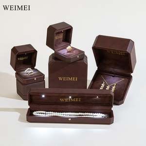 Caja de joyería de cuero verde WEIMEI, colgante de luz LED, embalaje de pulsera - Product Image 2