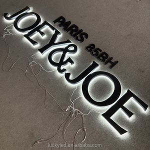 Letrero de tienda de letras 3D negro mate personalizado, letrero retroiluminado para edificios, letreros de canal de negocios, logotipo, letrero <span class=keywords><strong>LED</strong></span> para escaparate al aire libre - Product Image 3