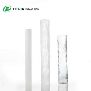 Lustres cylindriques modernes personnalisables en verre borosilicate soufflé à la main pour intérieur, éclairage de plafond transparent fait main résistant à la chaleur - Product Image 4