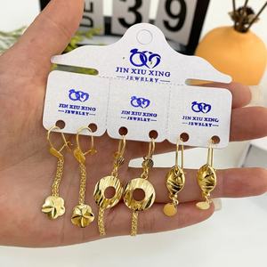 Boucles d'oreilles pendantes plaquées or 24 carats du Kenya, bijoux en laiton tendance pour femmes, vente chaude - Product Image 5