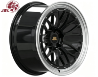 Nouvelles jantes forgées deux pièces de 18 à 26 pouces, finition noir brillant, lèvre polie, concave profond, 20 mm, 5x114.3, 5x112, compatibles avec les voitures de performance JDM.