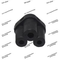 Connecteur de boîtier arrière en plastique ZX (Noir/Cuivre) avec support de borne intégré, doublure de prise, accessoire de cordon d'alimentation