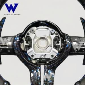 Volante in Fibra di Carbonio con Motivo Forgiato Blu Adatto per <span class=keywords><strong>BMW</strong></span> F10 F30 F11 E90 E70 <span class=keywords><strong>E87</strong></span> E92 <span class=keywords><strong>F20</strong></span> F21 F31 F32 F07 F12 M3 M6 - Product Image 6