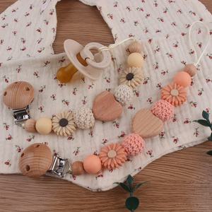 Nuevo Diseño, Cuentas <span class=keywords><strong>de</strong></span> Silicona Hechas a Mano, Soporte para Chupetes, Libre <span class=keywords><strong>de</strong></span> BPA, Mordedor, Cadena Anti-Caída, Clip para Chupetes <span class=keywords><strong>de</strong></span> Bebé, Regalo para Bebés - Product Image 2