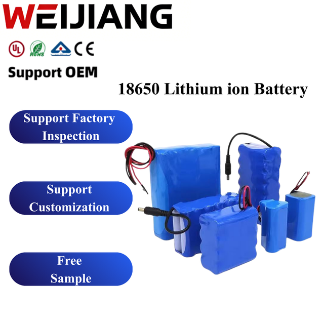 Rechargeable Grade a Cell 3500Mah 6000Mah OEM Lithium Ion Battery Pack 3.7V 7.4V 11.1V 18650 Battery