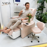 Chaise de pédicure hydraulique portable pour spa des pieds, station de pédicure multifonctionnelle pour salon de manucure, système de jet sans tuyau à drainage automatique