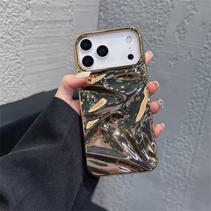 Funda para iPhone 17 Pro Max, Diseño de Pliegues con Revestimiento de Lujo para Mujeres y Chicas, Carcasa de TPU para iPhone 15, 16, 17 Pro Max - Product Image 5