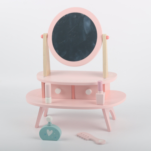 Table de toilette <span class=keywords><strong>en</strong></span> <span class=keywords><strong>bois</strong></span> rose multifonction pour enfants, <span class=keywords><strong>kit</strong></span> de maquillage pour filles - Product Image 5