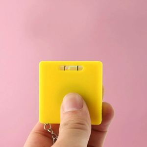 Eco Friendly ABS Measuring Tape Keyring with Bubble Level Retractable Metal Tape Measure Key Chain Tag Promotional Item - Product Image 4