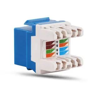 Oem Fabriek Vrouwelijke Connector 180 Graden Utp Onafgeschermde Modulaire Plug Rj45 Cat6 Punch Down Netwerk Cat 6 Keystone Jack