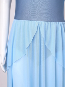 6-16 Kids Girls Competition Ballroom <b>Dance</b> <b>Dress</b> Lyrical <b>Dance</b> <b>Dress</b> Dancewear Built-In Briefs Performances Classes Recitals - Product Image 4