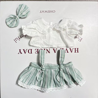 Only Clothes BBY 400% Life-Size Animal-Themed Fabric Doll Plush Toy Green-Striped Milk-Cream Dress Set Super Cute Girls China