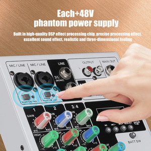 Mezclador de Audio Digital Profesional LD-4 USB MP3 de 4 Canales, Consola de Audio Profesional para Producción Musical y Actuaciones <span class=keywords><strong>en</strong></span> Vivo - Product Image 4