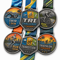 Médaille de marathon personnalisée en alliage de zinc 3D 42.195K, médaille de finisseur de course 2025, médaille de course urbaine, médaille de sport en métal avec ruban