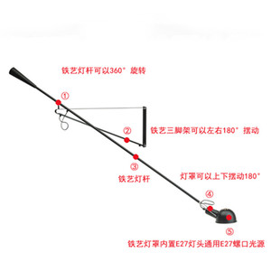 Lámpara de Pared de Brazo Largo de Estilo Nórdico Postmoderno, Diseño Creativo para Loft, 265, Luz Blanca Cálida, Personalizada, Minimalista - Product Image 3