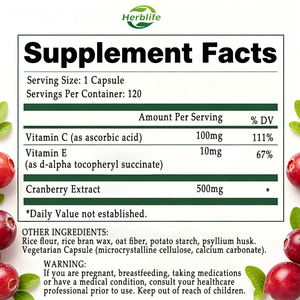 Capsules végétales d'extrait de canneberge OEM ODM sous marque privée avec vitamines C et E, complément alimentaire antioxydant pour le bien-être quotidien - Product Image 2