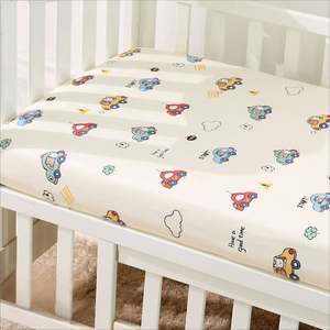 Drap de lit bébé en coton biologique en bambou uni, drap de lit bébé ajusté, drap de lit bébé pour parc pour bébé - Product Image 3