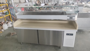 Estación <span class=keywords><strong>de</strong></span> Refrigeración para Ingredientes <span class=keywords><strong>de</strong></span> Pizza, Refrigerador para Pizzería, para Mantener los Ingredientes Frescos - Product Image 5