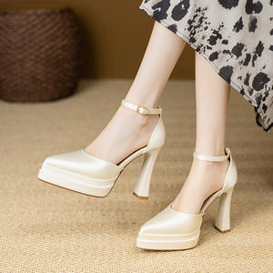 รองเท้าโลฟเฟอร์หนังพื้นนิ่มพรีเมียมสำหรับเจ้าสาว คอลเลคชั่นฤดูร้อน-ฤดูใบไม้ร่วง ปี 2026 สไตล์ฝรั่งเศสแบบแมรี่เจน รองเท้าส้นสูงลำลอง - Product Image 3