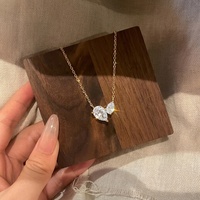 Collana da Donna con Certificato GRA, Moissanite Taglio a Pera VVS1 Colore D 1,5ct, Placcata in Oro 18K, Argento Sterling 925, Catena a Croce