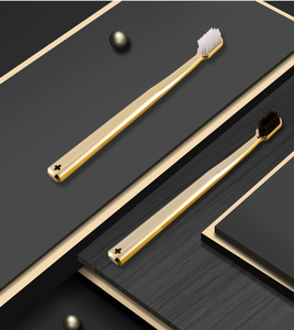 OEM logo mạ vàng mềm tóc người lớn tiên tiến bàn chải đánh răng nhà làm sạch kẹo cao su bảo vệ bàn chải đánh răng bằng miệng công cụ làm sạch - Product Image 3