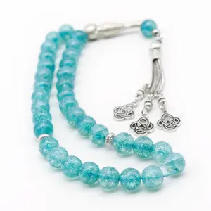 Ramadan Gift 10mm Glass Prayer Beads Misbaha Islamic Prayer Beads Muslim Tasbih