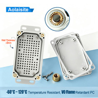 Boîtier de jonction en plastique Aolaisite pour PC, étanche IP68 avec oreilles de fixation, pour connexion extérieure souterraine 126x60x40mm GW02