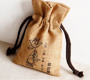 Promotional Reusable Fashion <b>Drawstring</b> Jute <b>Pouch</b> Bag with Customized Logo Jewelry Packing Eco-Friendly Small Size Gift Bag - Product Image 5