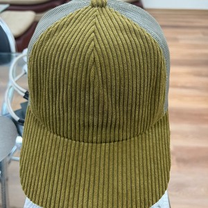 Personnalisable 3D Relief Broderie Logo Casquette de Baseball Réglable Velours Côtelé 5 Panneau SnapBack Deux Tons Couleur À La Mode Maille Toile - Product Image 4