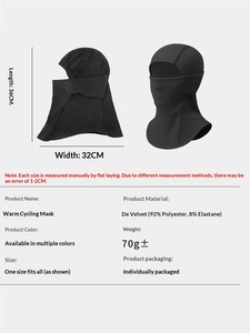 <span class=keywords><strong>Masque</strong></span> coupe-vent pour <span class=keywords><strong>cyclisme</strong></span> en plein air, automne-hiver, épaissi, réglable, couvre-tête chaud, protection du cou intégrée, bonnet <span class=keywords><strong>de</strong></span> ski anti-froid - Product Image 5