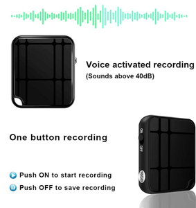 Enregistreur vocal à un bouton, 192 Kbps, ADPCM, 50 heures d'enregistrement continu, appareil d'enregistrement vocal MP3 WMA WAV, mini enregistreur vocal - Product Image 3