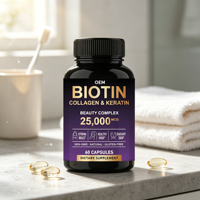 Capsules de collagène multi-peptides pour femmes et hommes, collagène hydrolysé pour les cheveux, la peau et les ongles, complément alimentaire quotidien