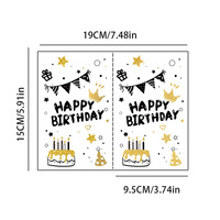 Assortiment de cartes d'anniversaire personnalisées, 6 cartes avec enveloppe et autocollants, pour étudiants, parents, fêtes, vacances, carte postale brillante en feuille d'aluminium