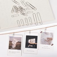 500 clips de papel y clips para encuadernación de varios tamaños |   Clips de Papel Plateados y Clips Negros para el Hogar, la Escuela y la Oficina